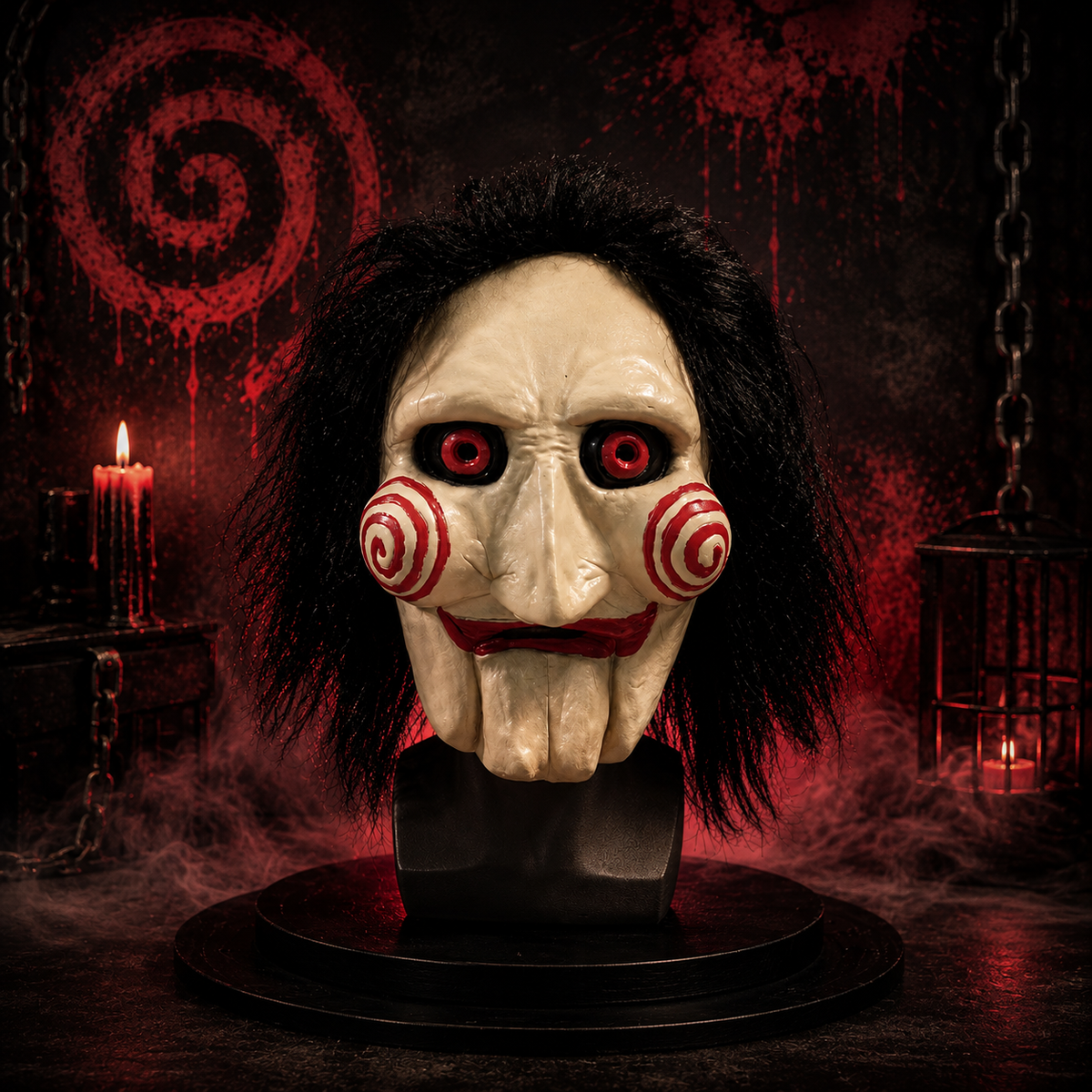 Le Masque Possédé – Masque Horreur Halloween à Cheveux