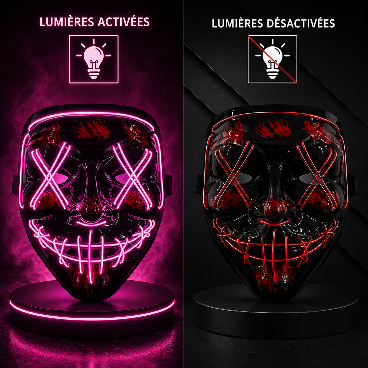 Masque LED Violet